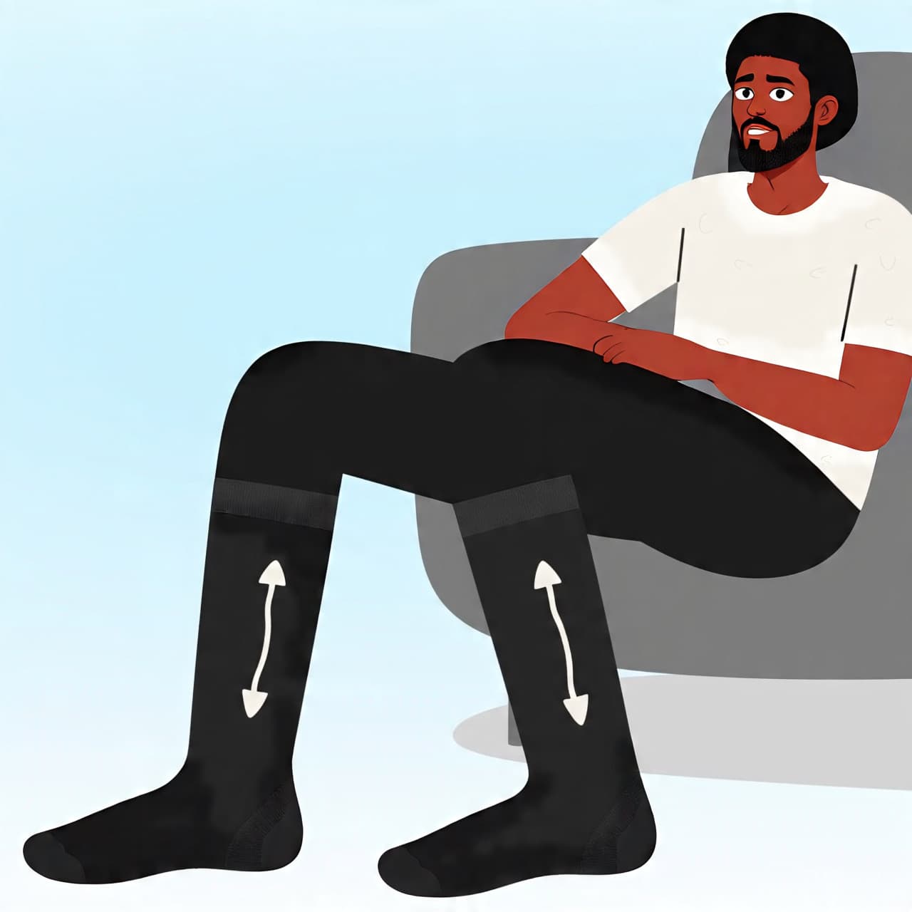 Compression therapy illustration